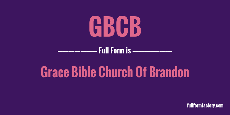 gbcb-full-form