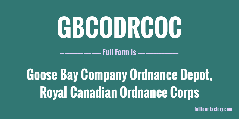 gbcodrcoc-full-form