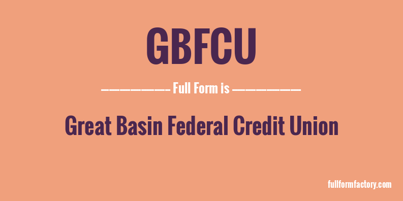 gbfcu-full-form