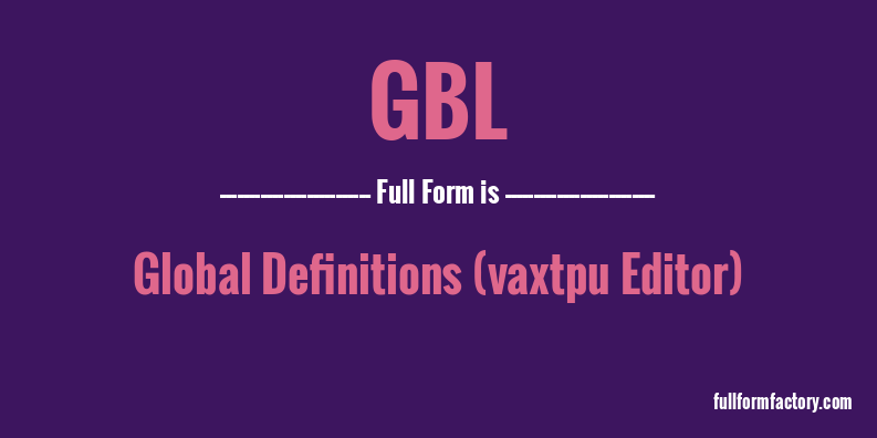 gbl-full-form