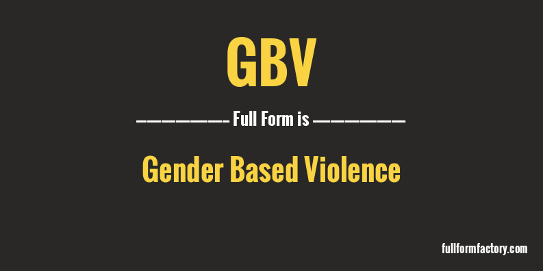 gbv-full-form