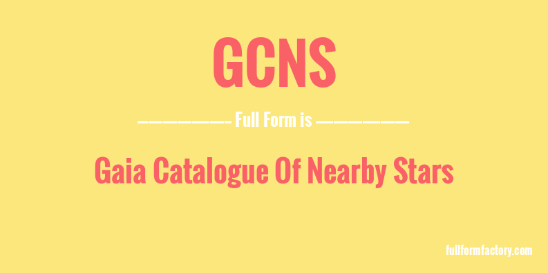 gcns-full-form