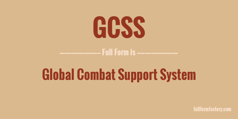 gcss-full-form