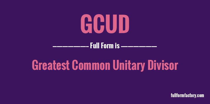 gcud-full-form