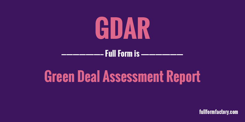gdar-full-form