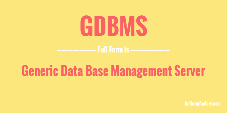 gdbms-full-form