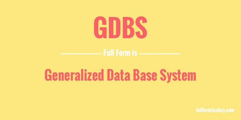 gdbs-full-form