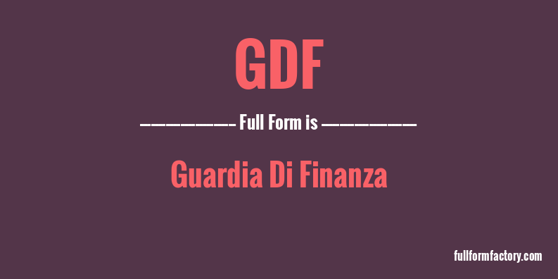 gdf-full-form