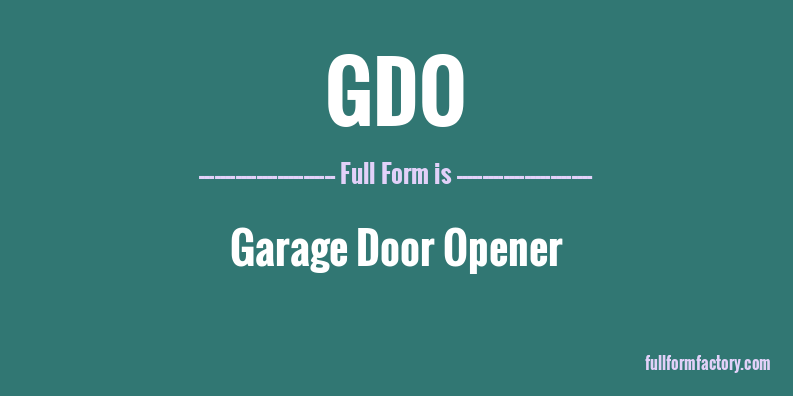 gdo-full-form