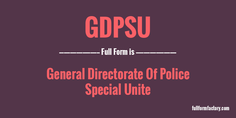 gdpsu-full-form