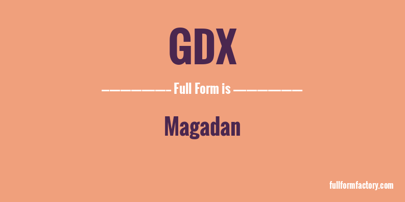 gdx-full-form