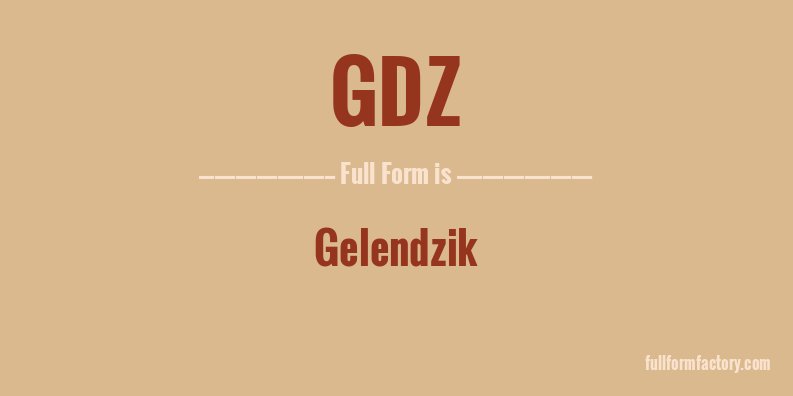 gdz-full-form