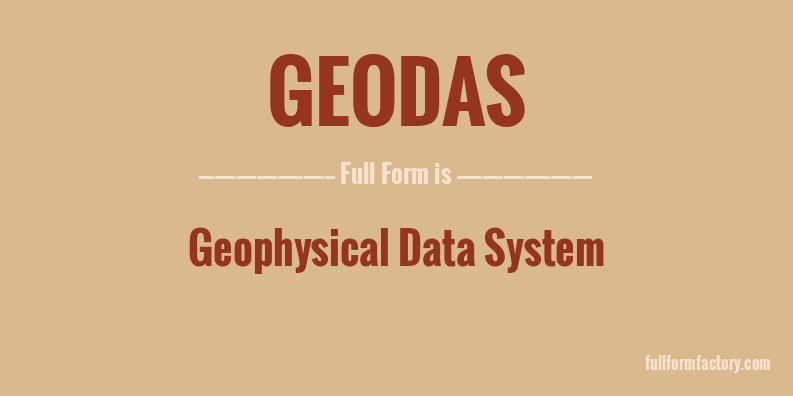 geodas-full-form