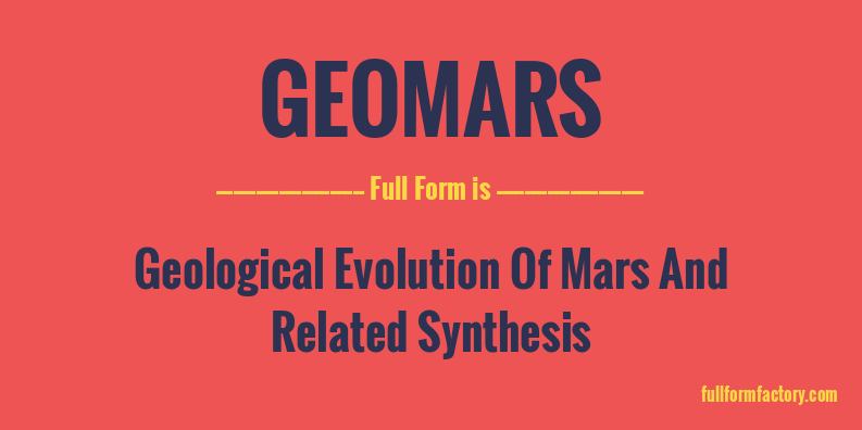 geomars-full-form