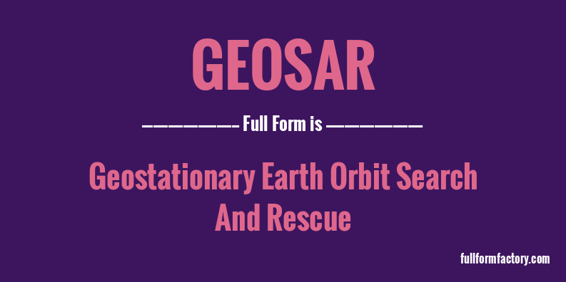 geosar-full-form