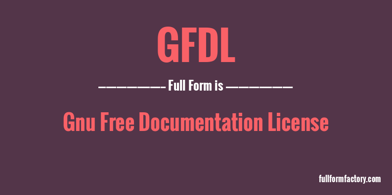 gfdl-full-form