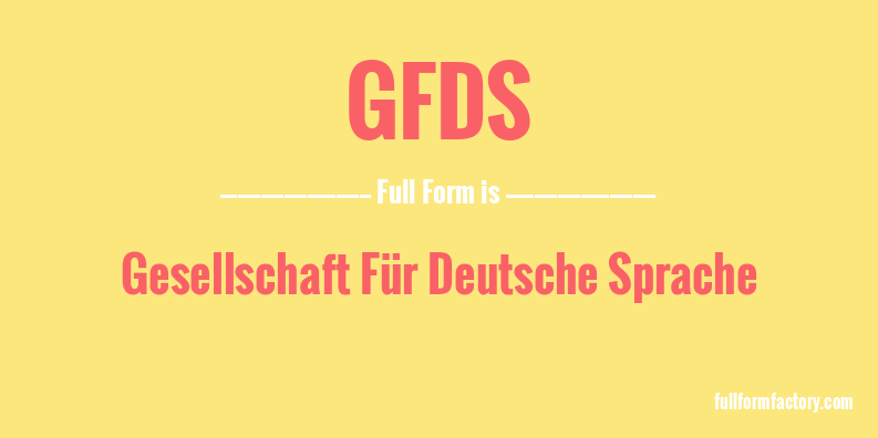 gfds-full-form