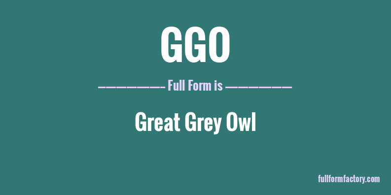 ggo-full-form
