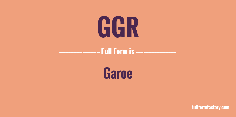 ggr-full-form