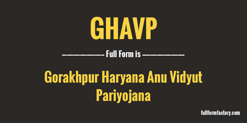ghavp-full-form