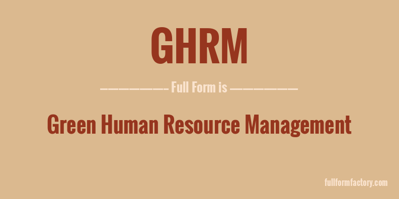 ghrm-full-form