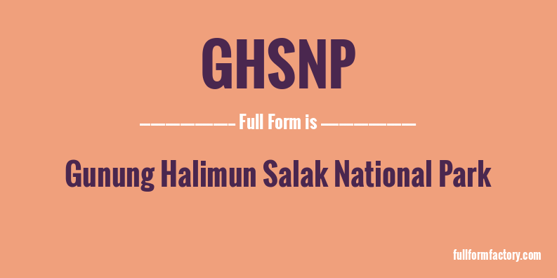 ghsnp-full-form