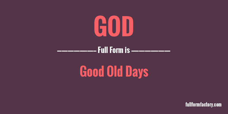god-full-form