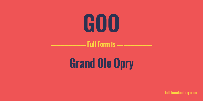 goo-full-form