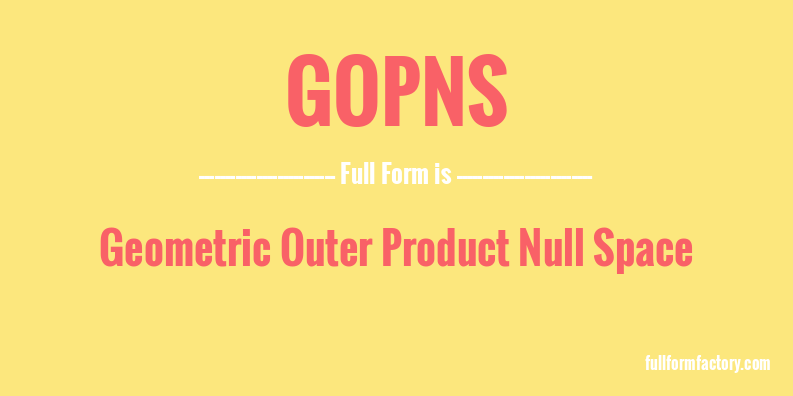 gopns-full-form