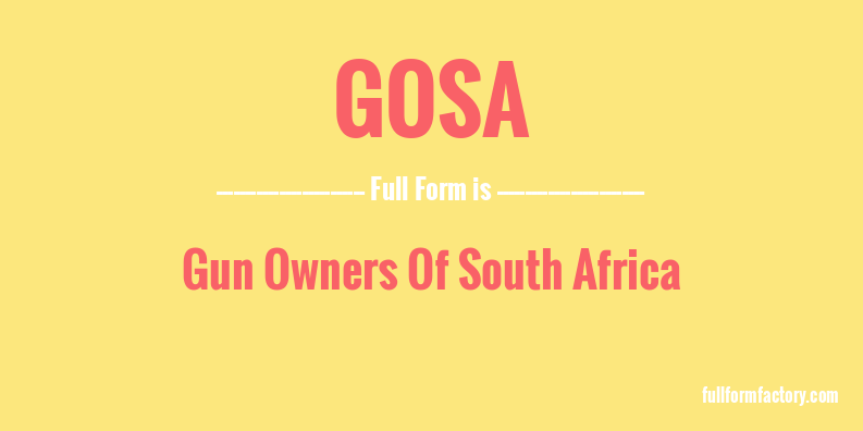 gosa-full-form