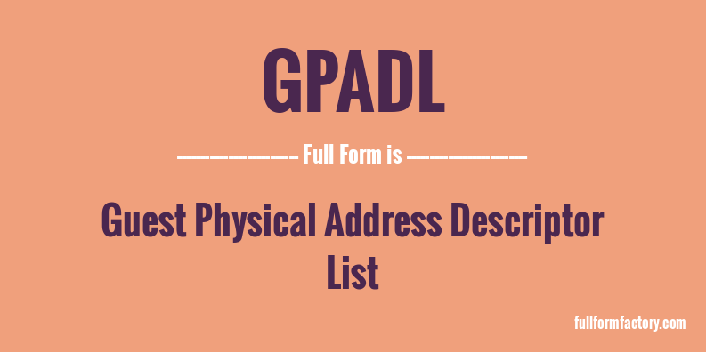 gpadl-full-form