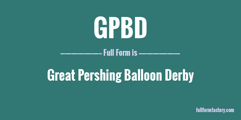 gpbd-full-form