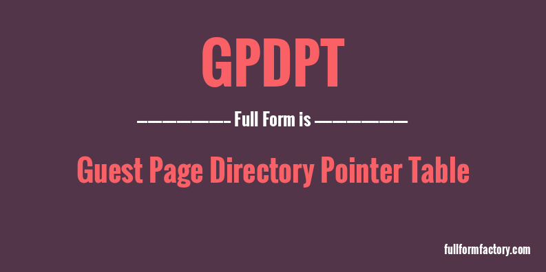 gpdpt-full-form