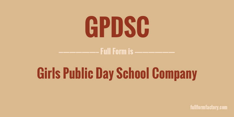 gpdsc-full-form