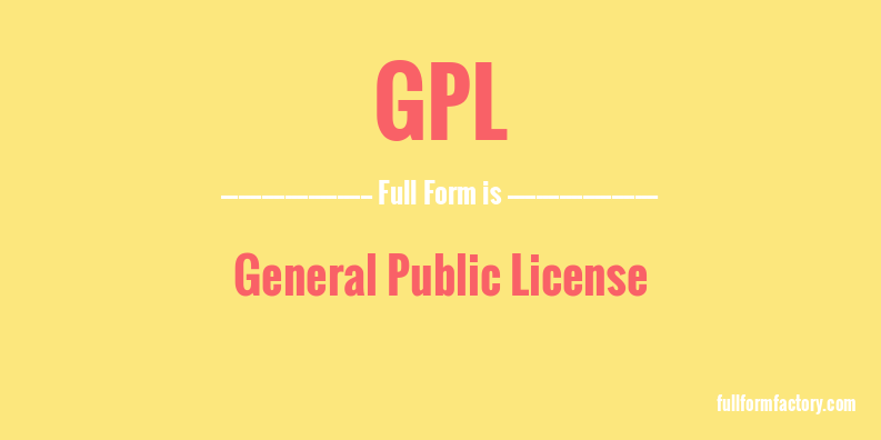 gpl-full-form