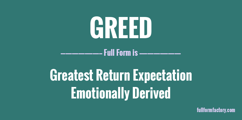 greed-full-form