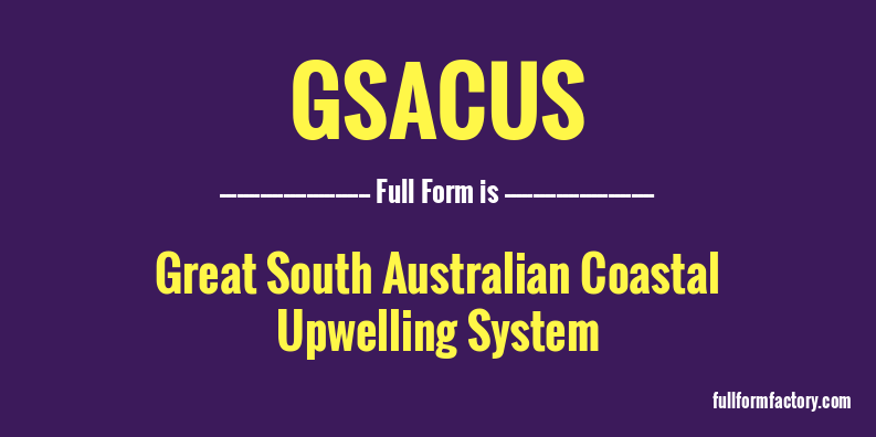 gsacus-full-form