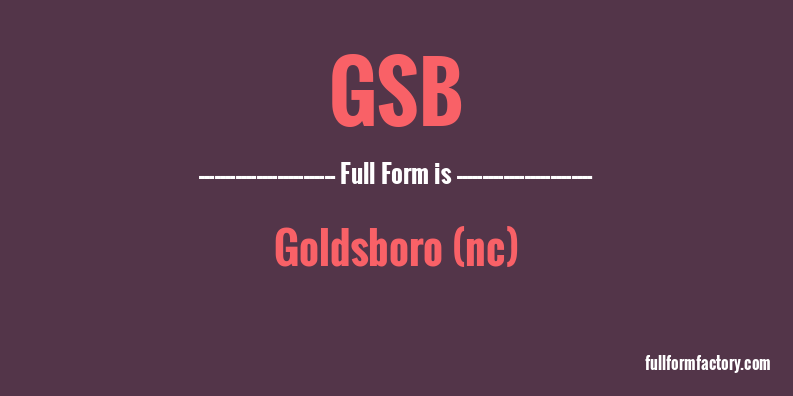 gsb-full-form