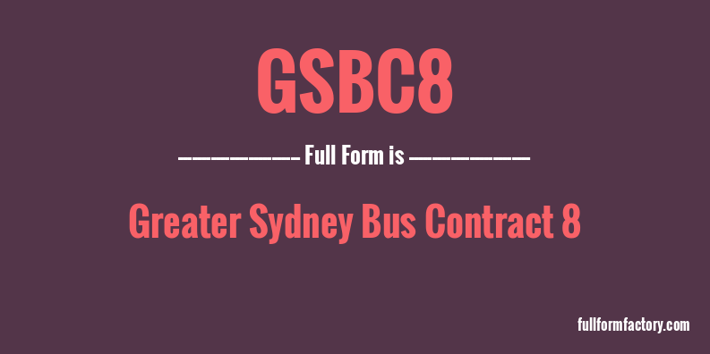 gsbc8-full-form
