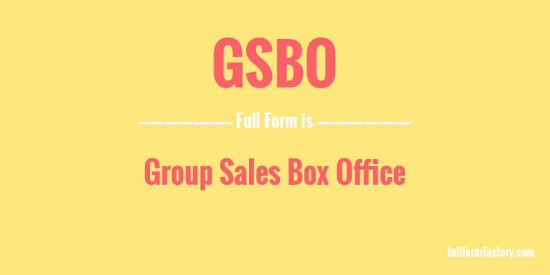 gsbo-full-form