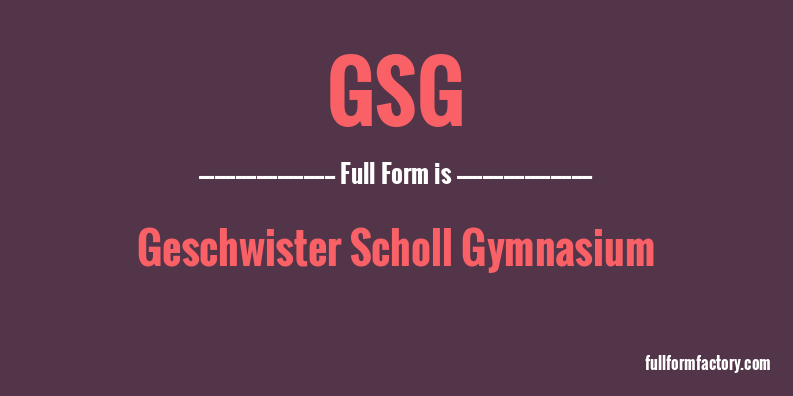gsg-full-form