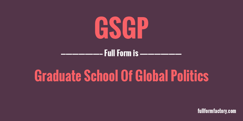 gsgp-full-form