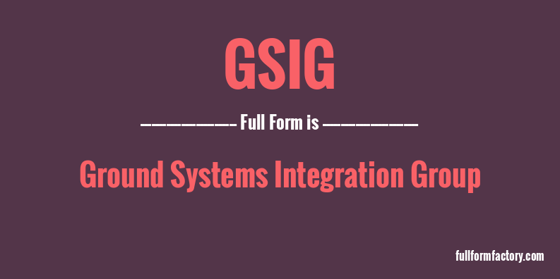 gsig-full-form