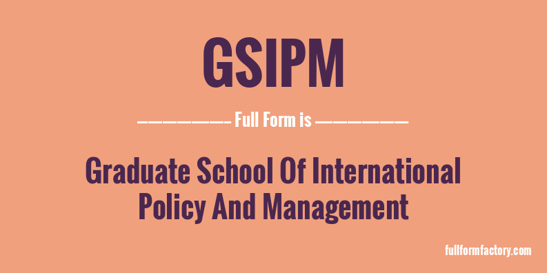 gsipm-full-form