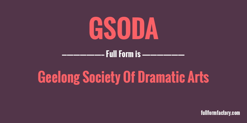gsoda-full-form