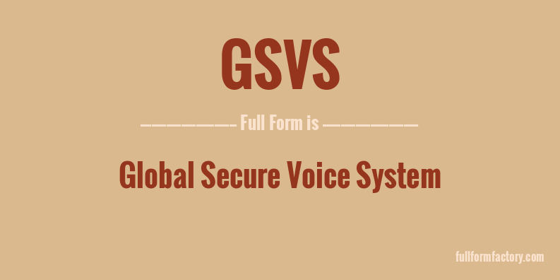 gsvs-full-form