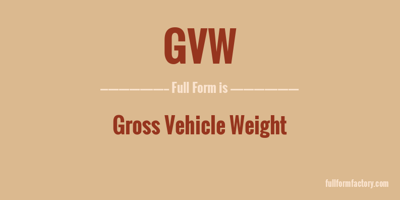 gvw-full-form