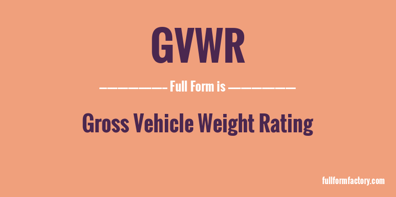 gvwr-full-form