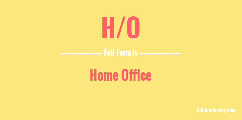 h/o-full-form