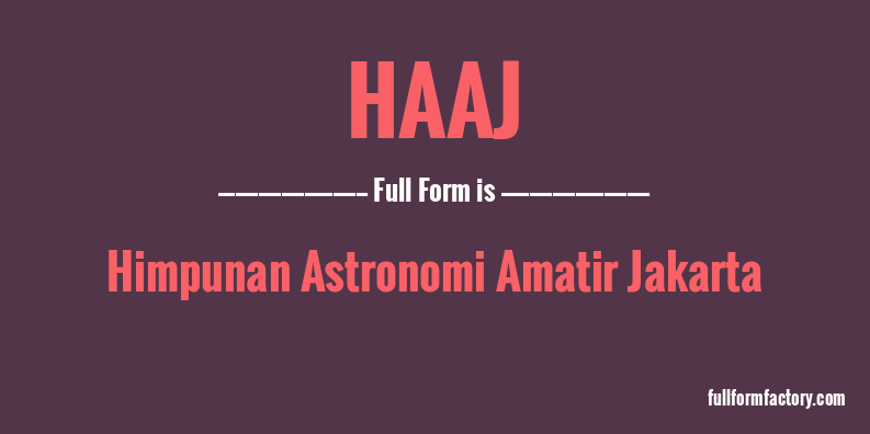 haaj-full-form